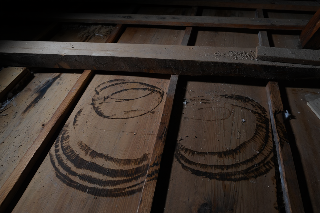 Daylight or dark rings in the attic