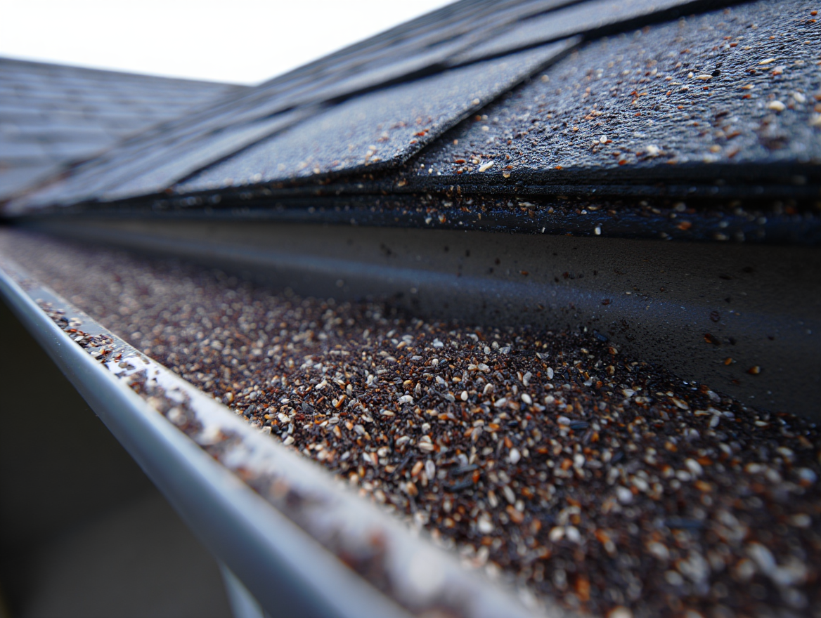 Granules in gutter